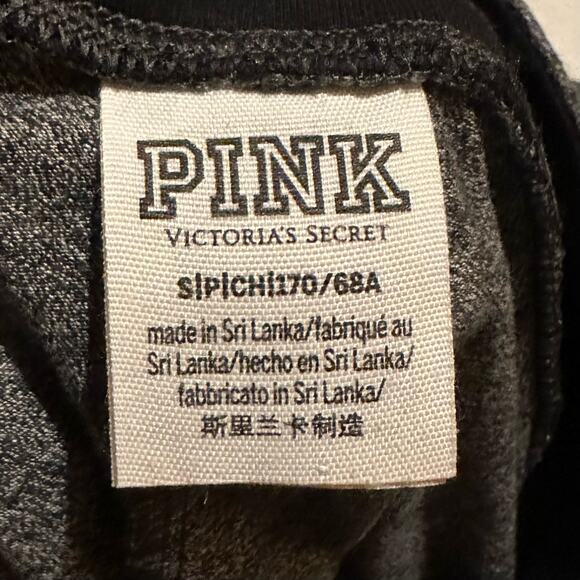 Victoria's Secret Pink Gray Cropped Sheer Panel Active Leggings Women's S Small - Picture 5 of 5